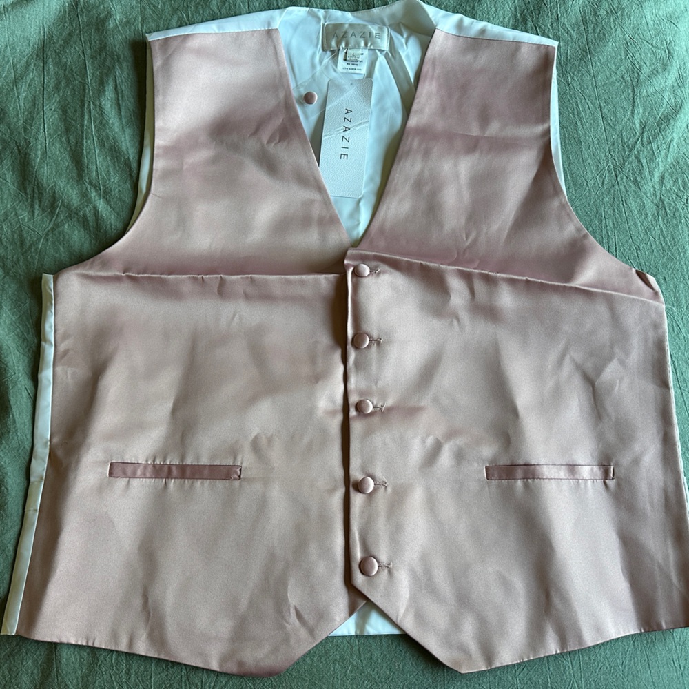 Azazie Dusty Rose Matte Satin Vest